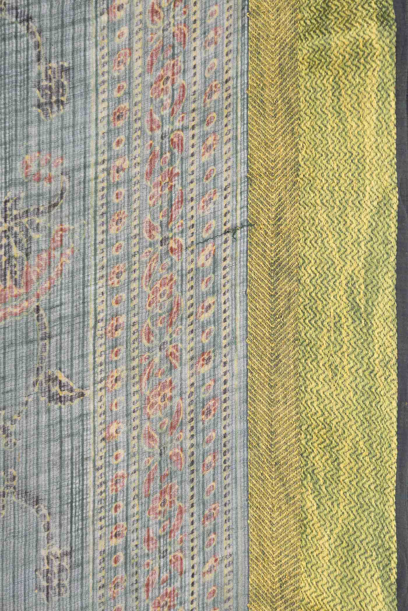 Bottle Green Dual Tone Kota Silk Saree - Image 3