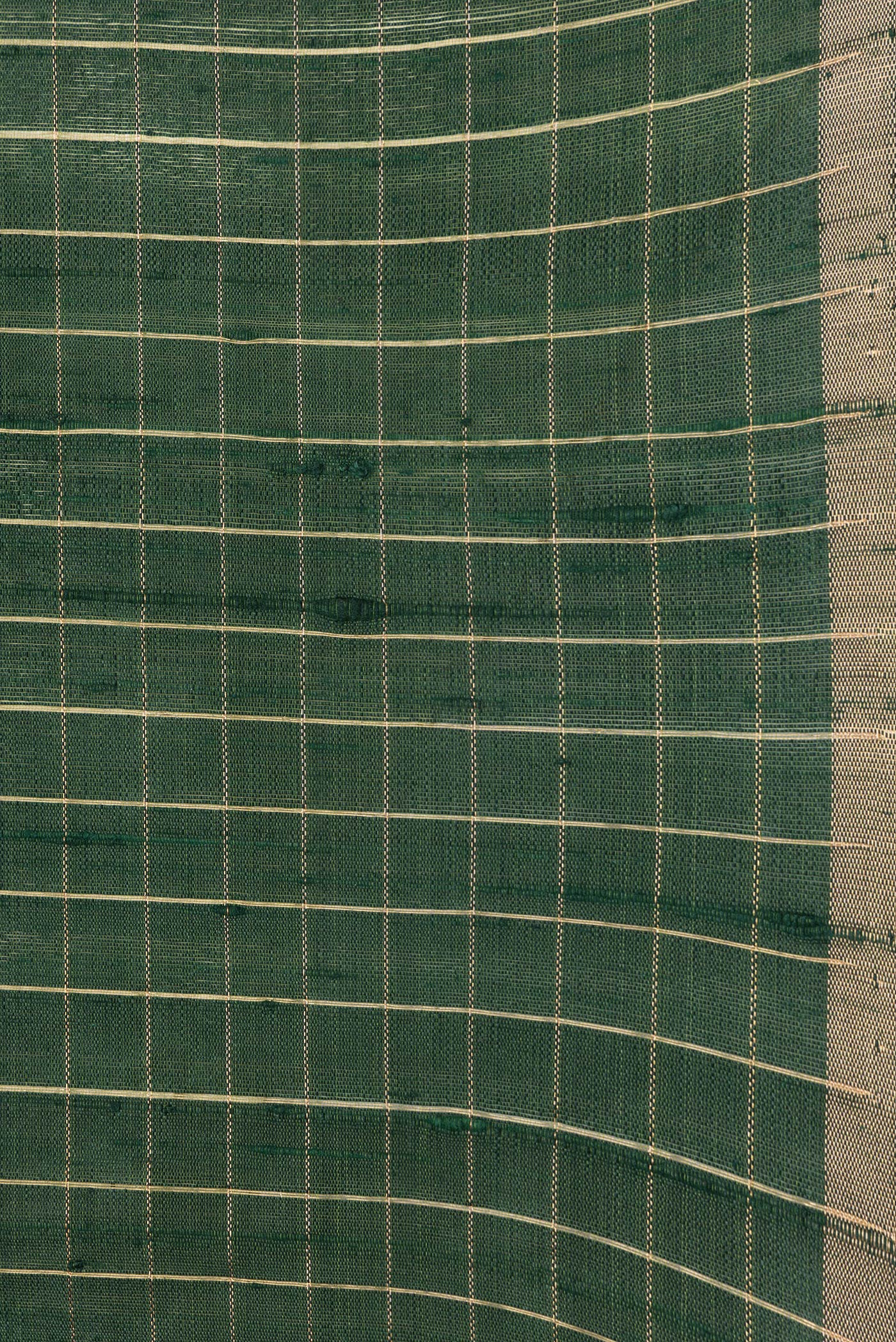 Bottle Green Raw Silk Saree - Image 3
