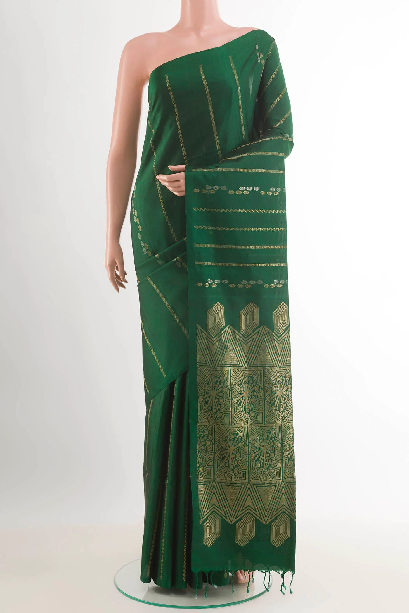Bottle Green Soft Silk Saree