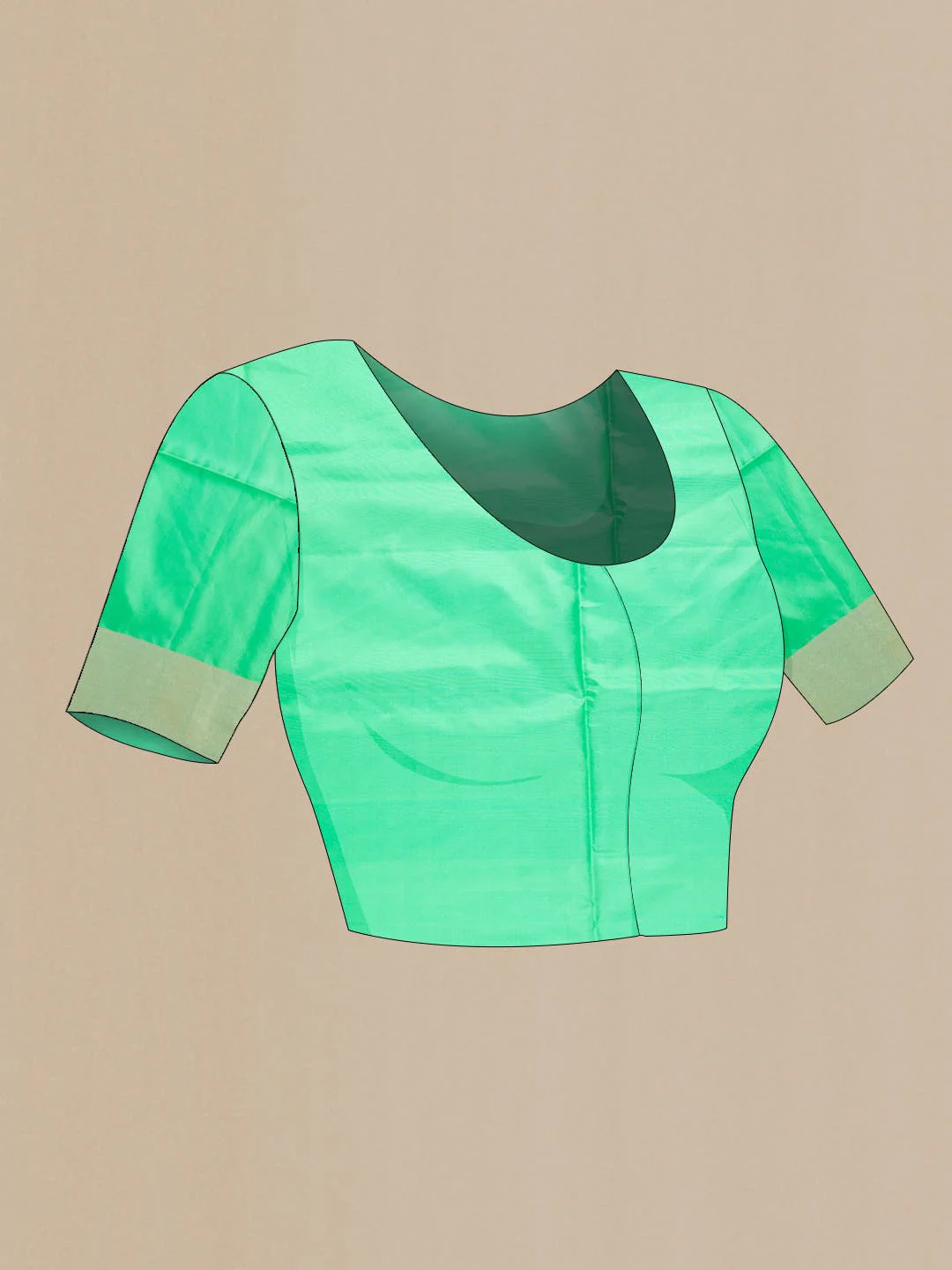 Bottle Green Dual Tone Soft Silk Saree - Image 4