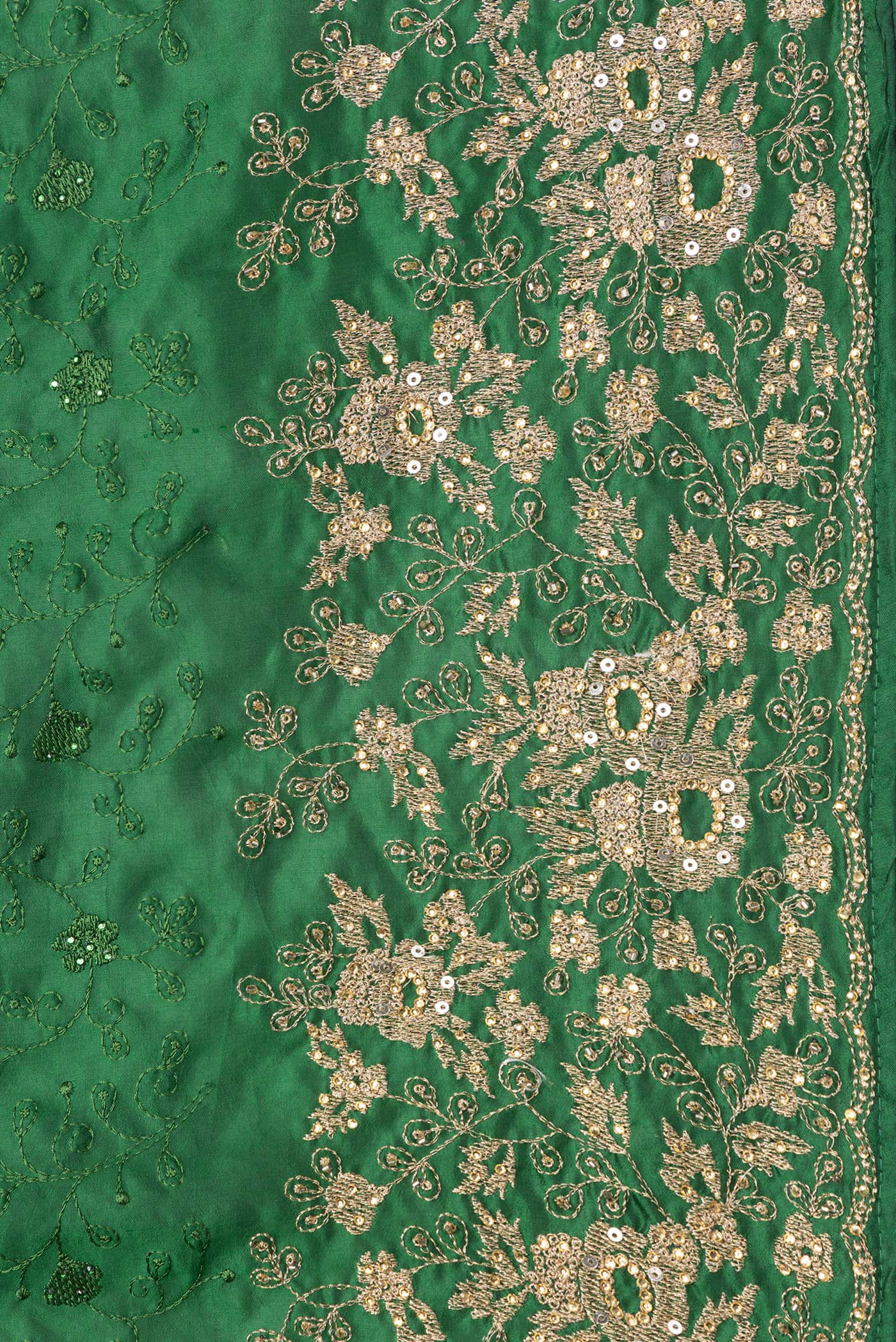 Green Raw Silk Saree - Image 3
