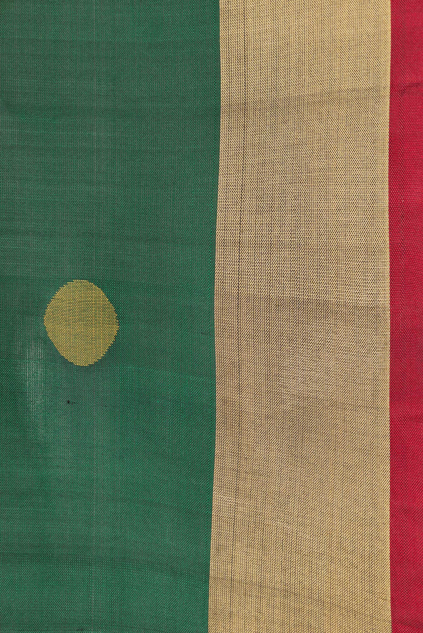 Bottle Green Uppada Silk Saree - Image 3