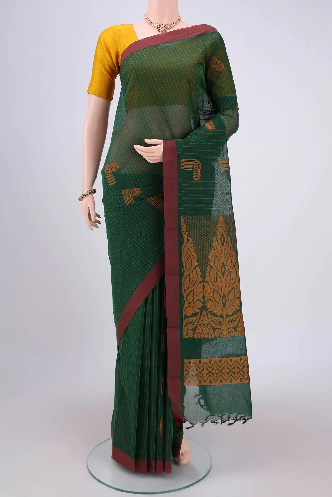 Green Kanchi Cotton Saree