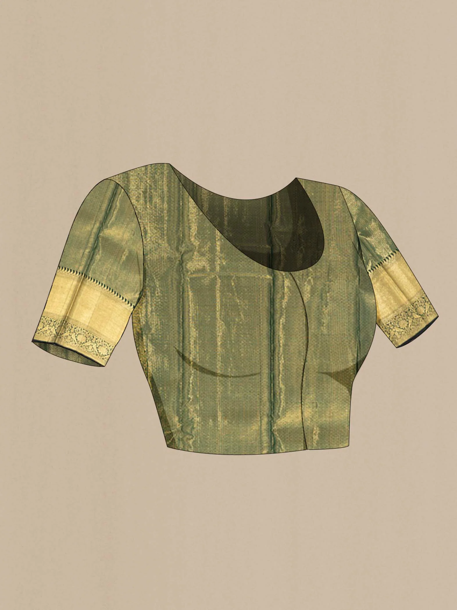 Bottle Green Kanchipuram Silk Saree - Image 2
