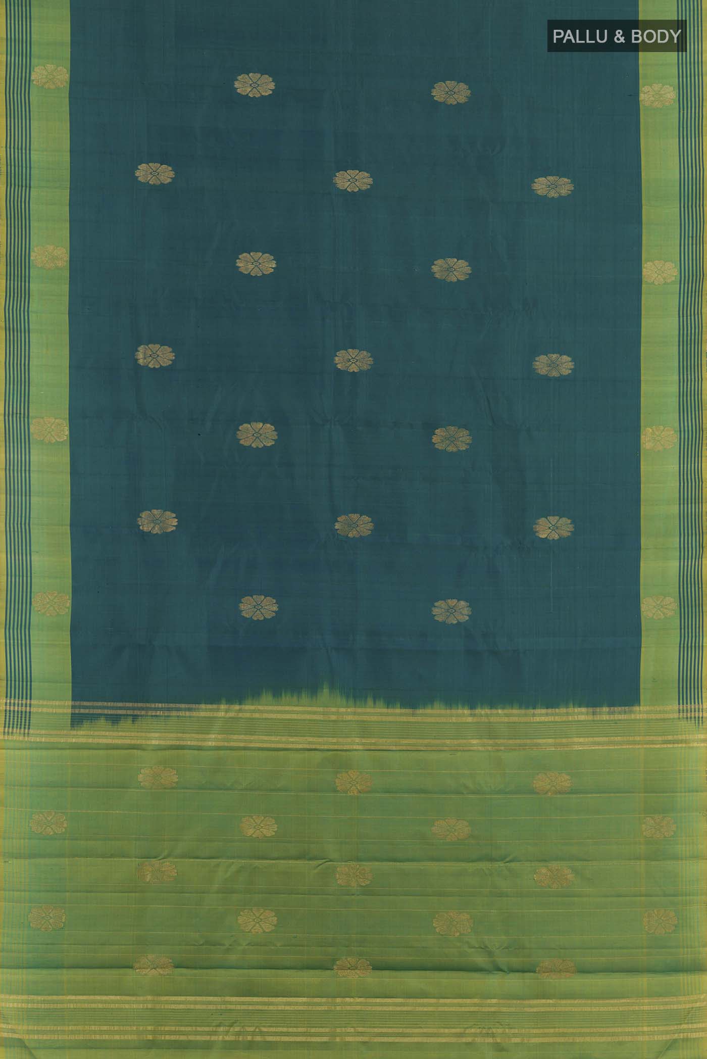 Blue Kanchipuram Silk Saree - Image 3
