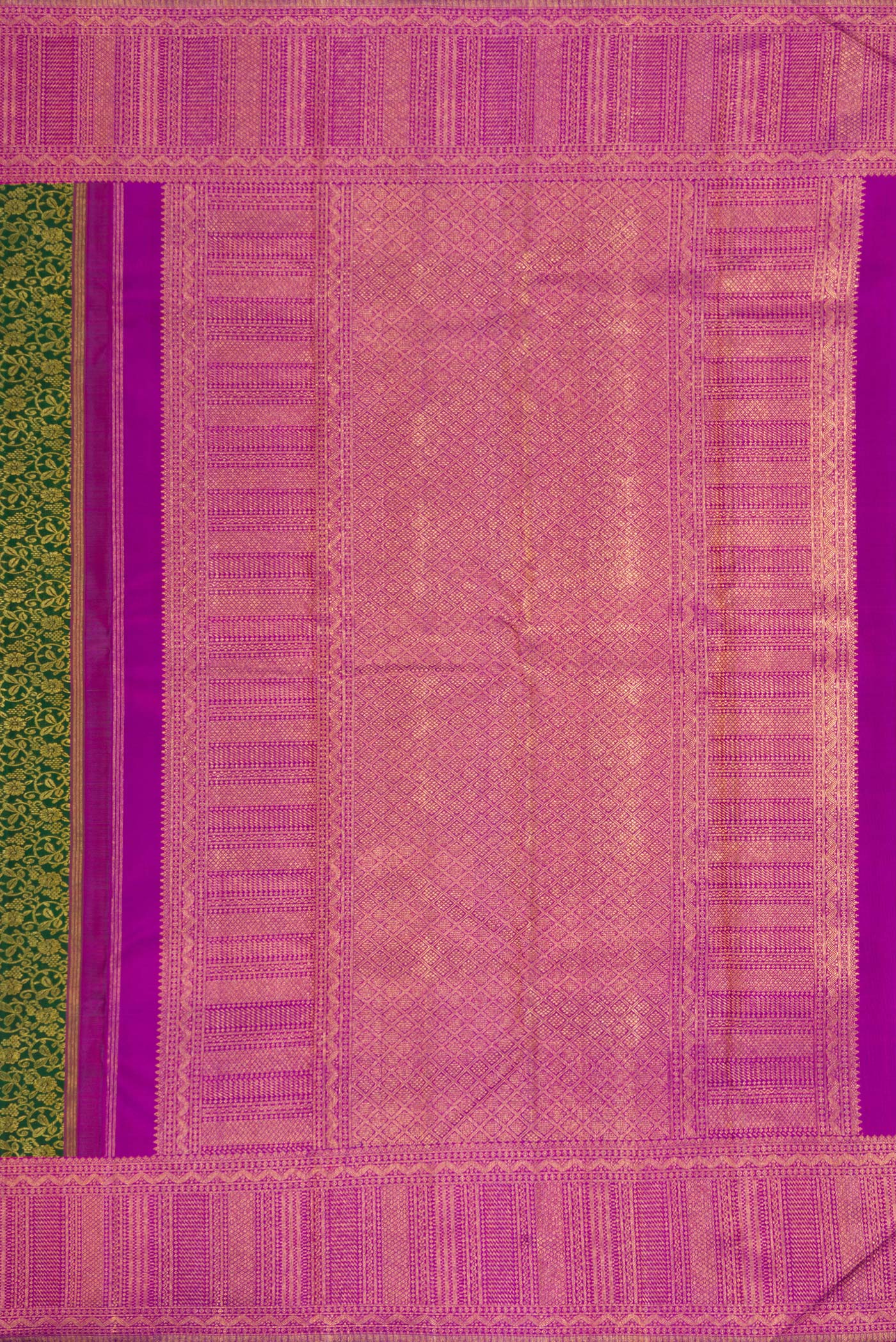 Bottle Green Kanchipuram Silk Saree - Image 7