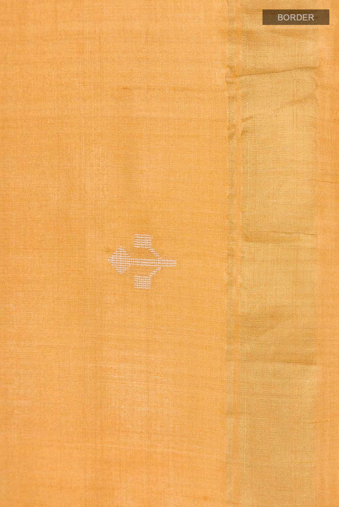 Breeze of Ease-Mustard Bhagalpuri Tussar Silk Saree - Image 7