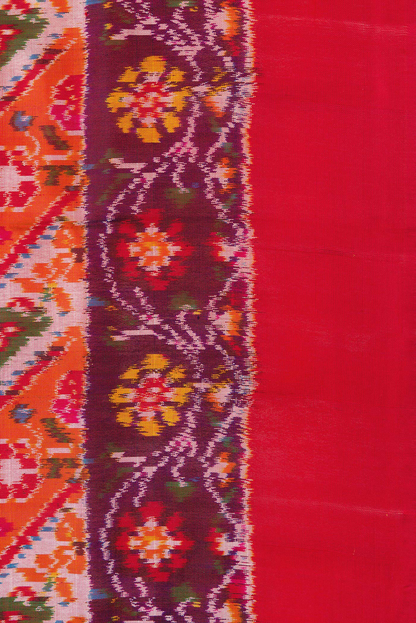 Multi Color Double Ikat Saree - Image 3