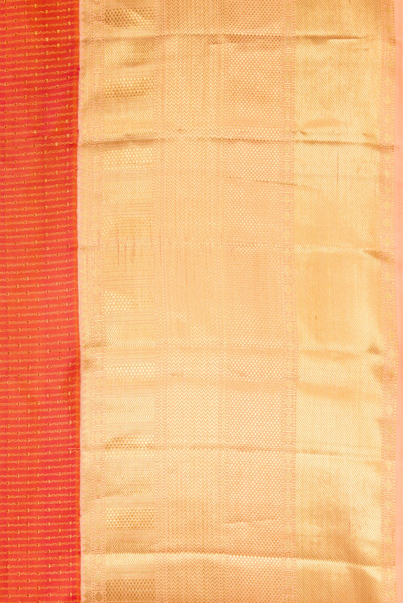Orange Kanchipuram Silk Saree - Image 3