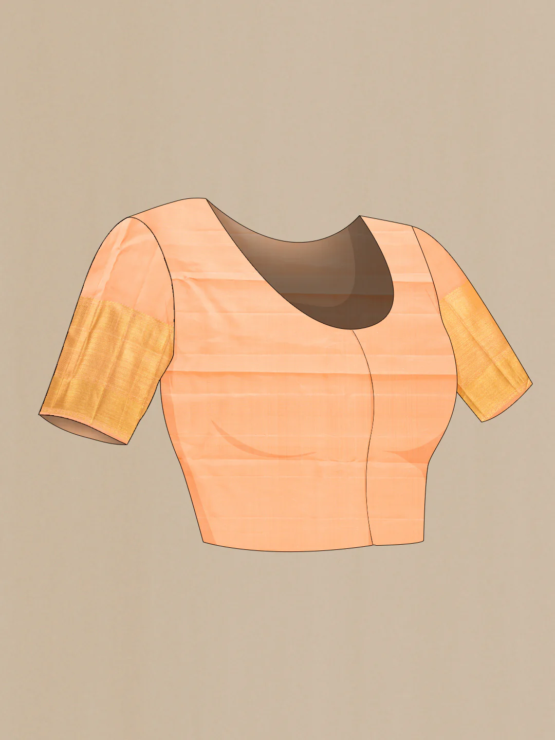 Orange Kanchipuram Silk Saree - Image 5