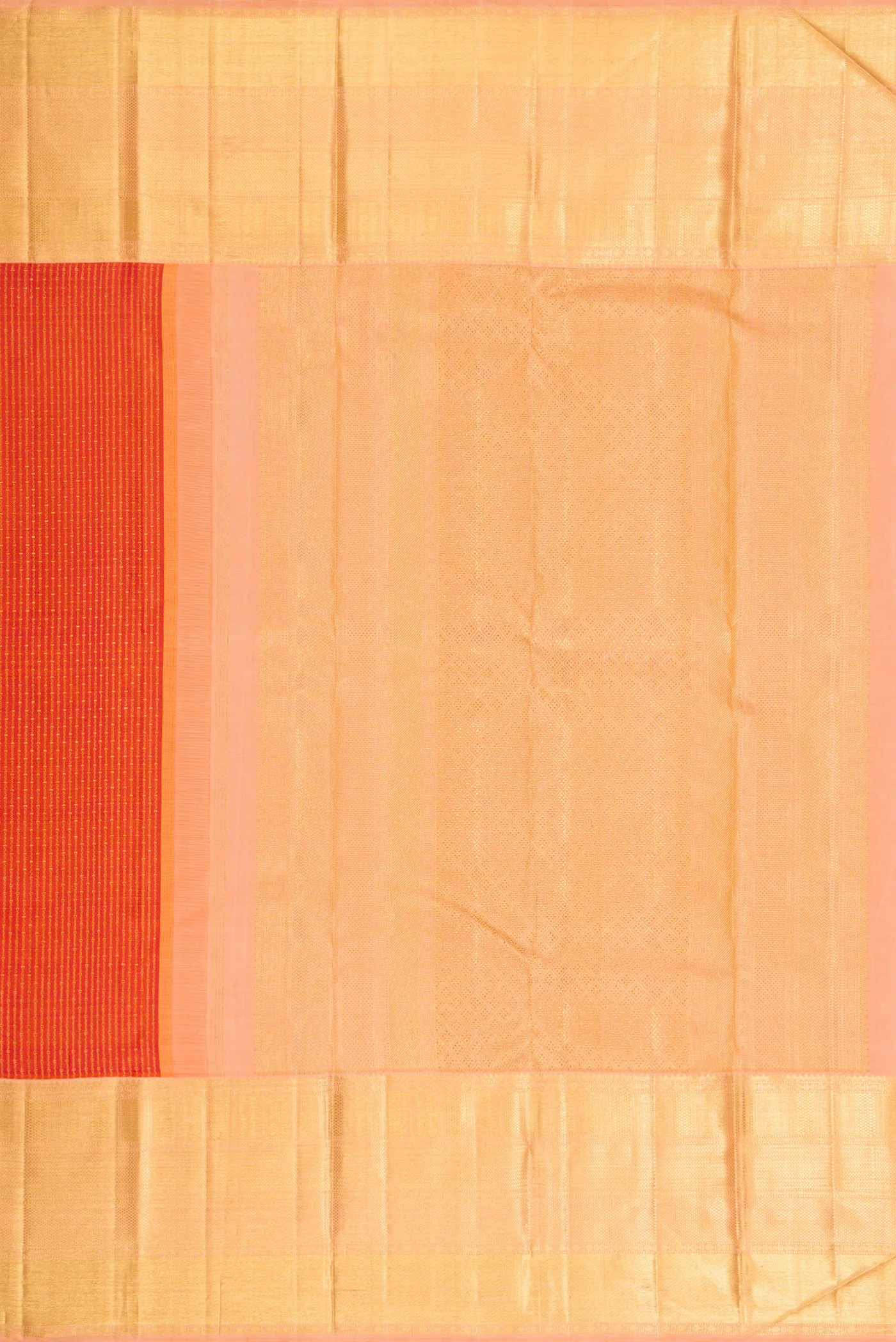 Orange Kanchipuram Silk Saree - Image 7