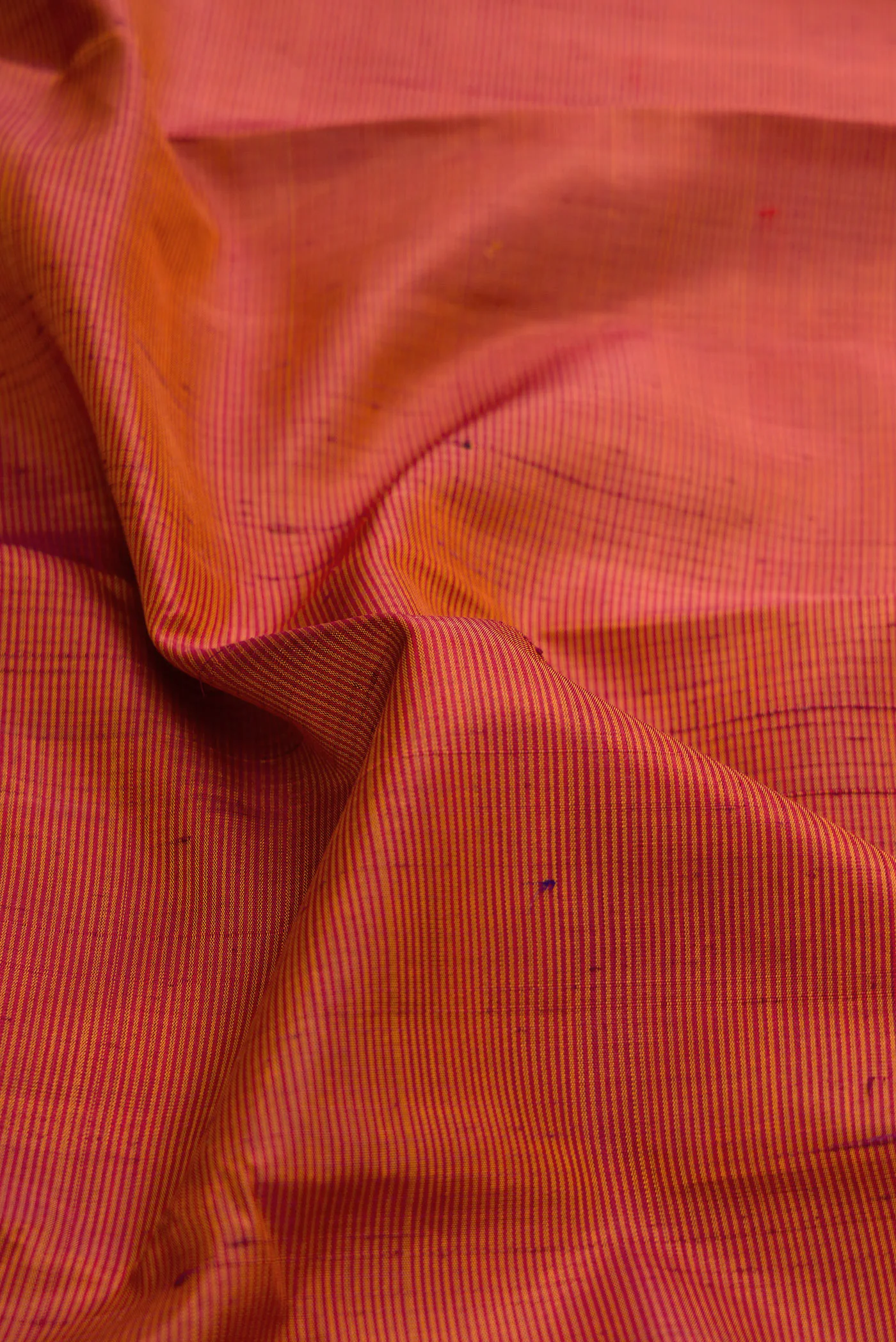 Brick Orange Dual Tone Kanjivaram Silk Saree - Image 2