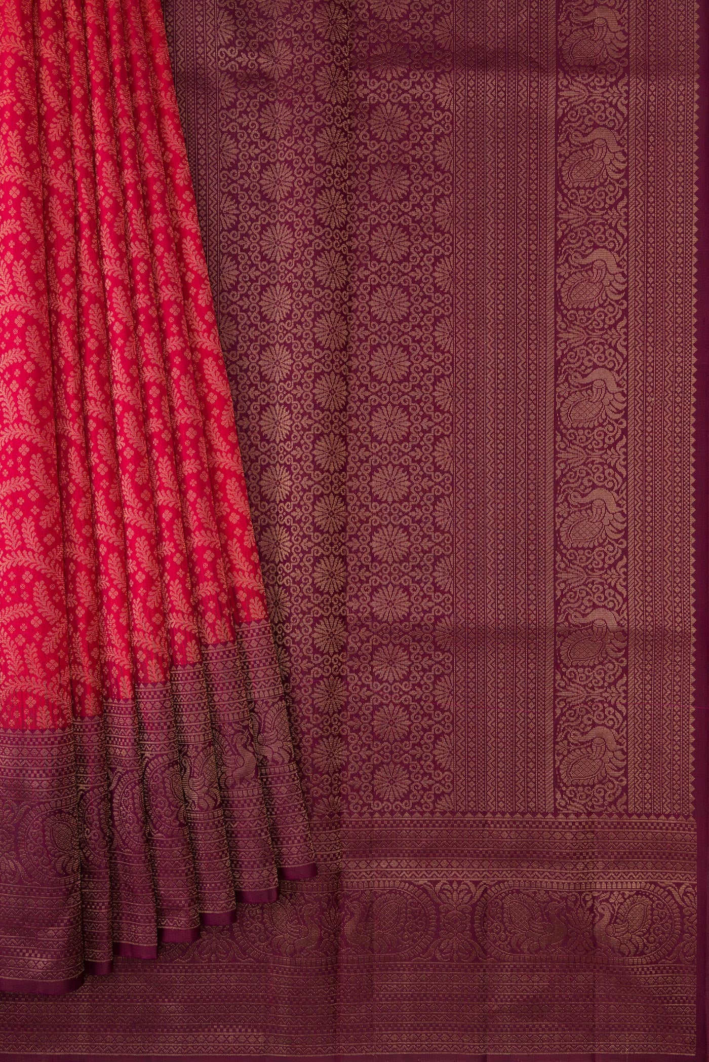 Pink Soft Silk Saree - Image 4