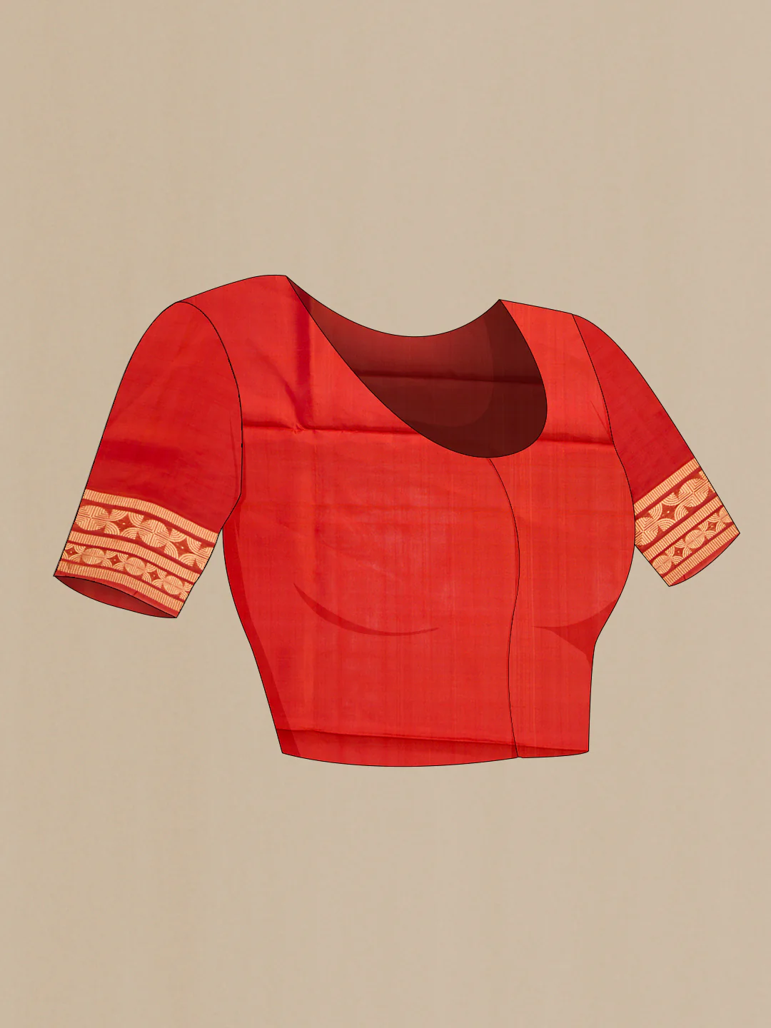 Rust Soft Silk Saree - Image 5