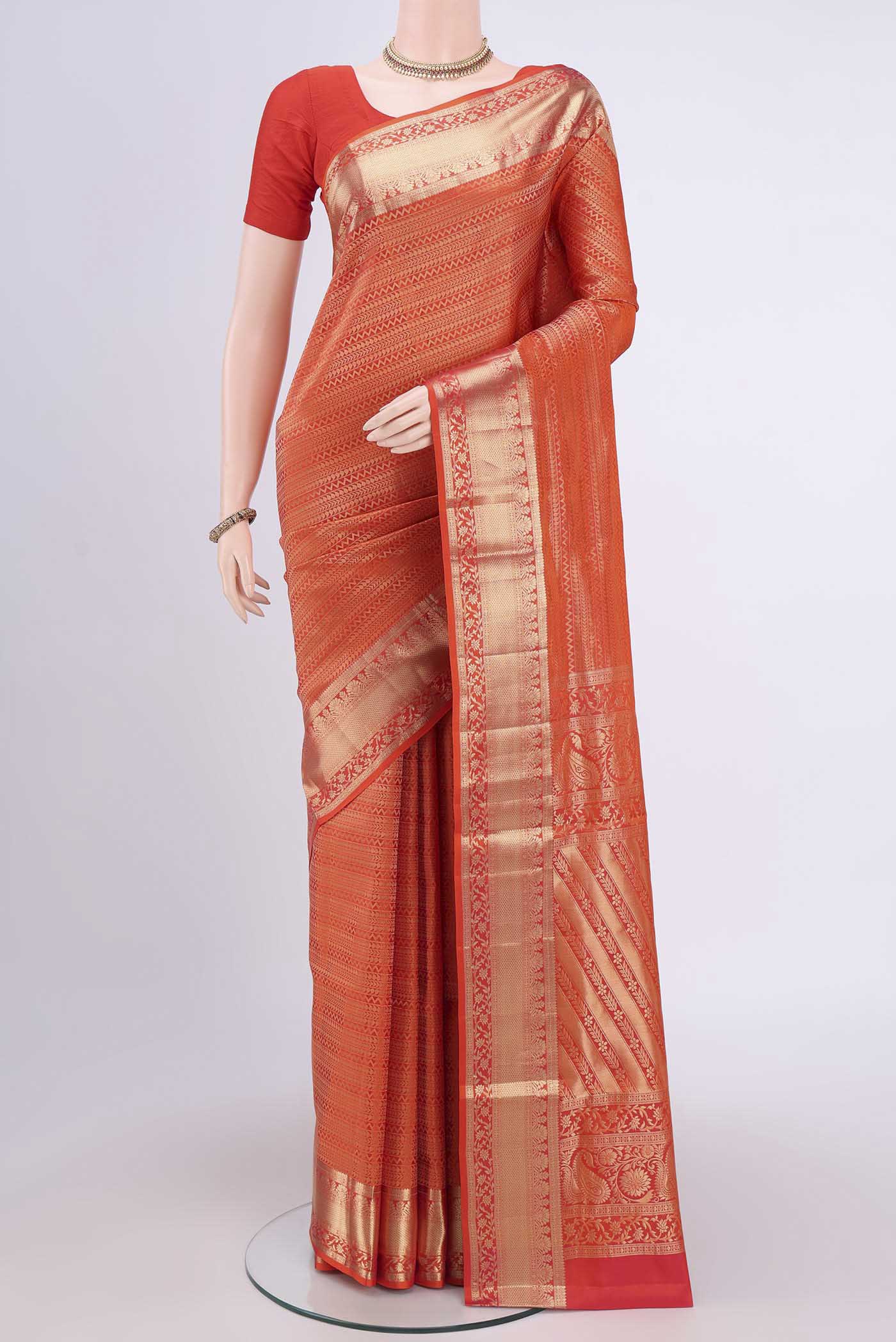 Orange Soft Silk Saree