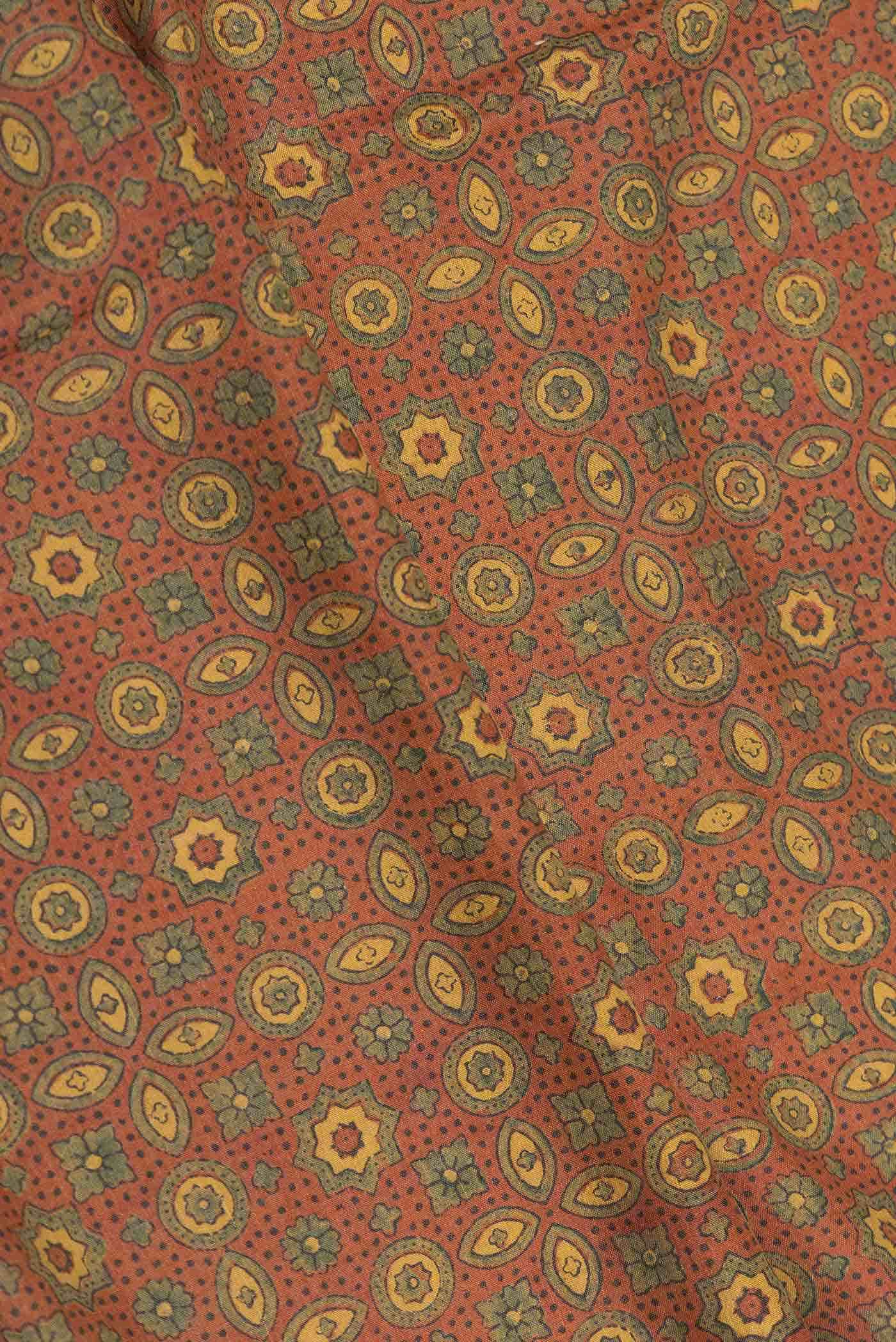 Brick Orange Dual Tone Tussar Silk Saree - Image 3