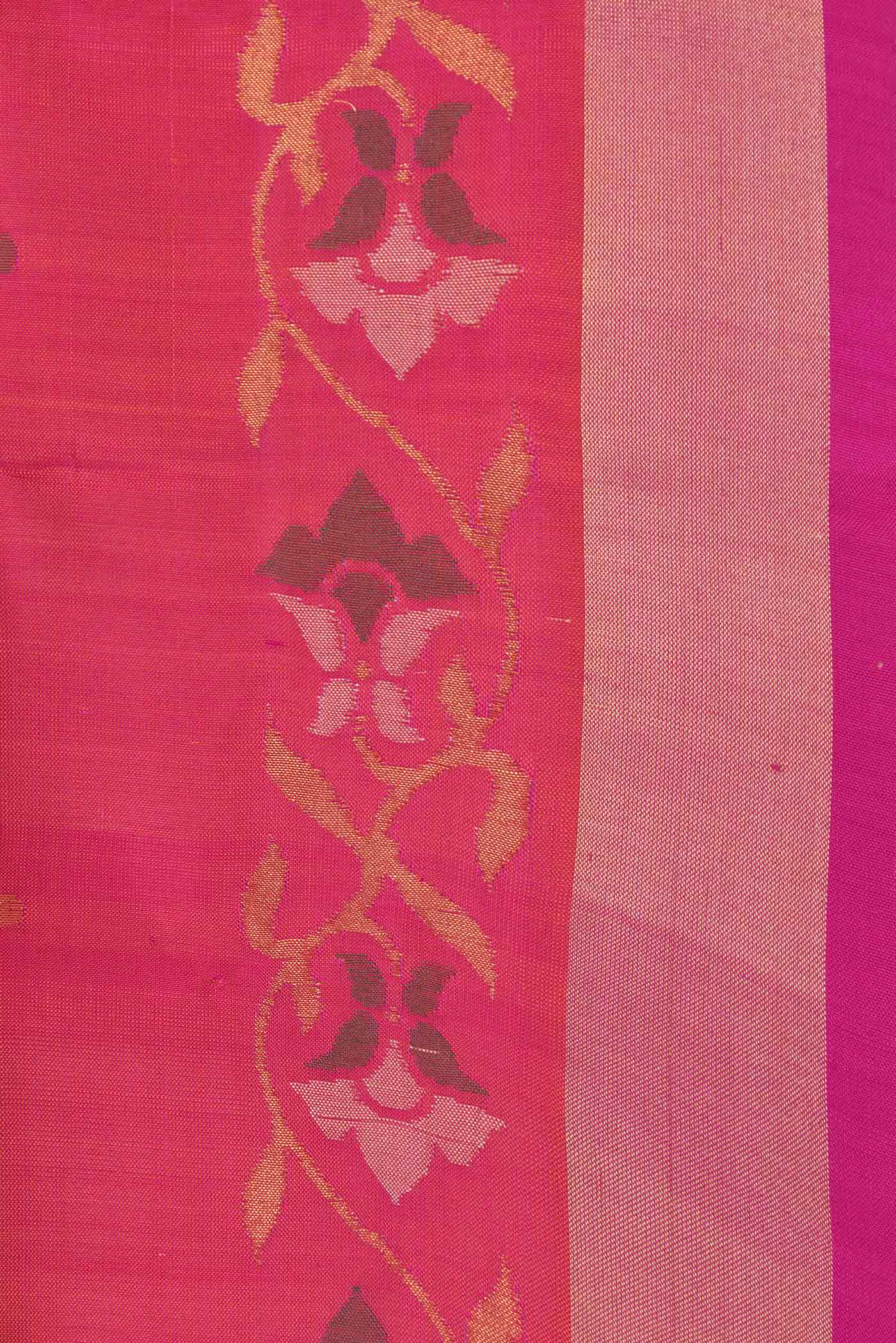 Pink Uppada Silk Saree - Image 3
