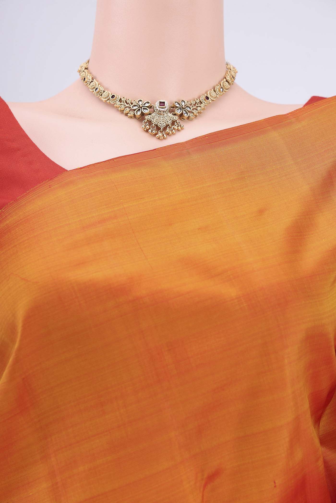 Multi Color Kanchipuram Silk Saree - Image 2