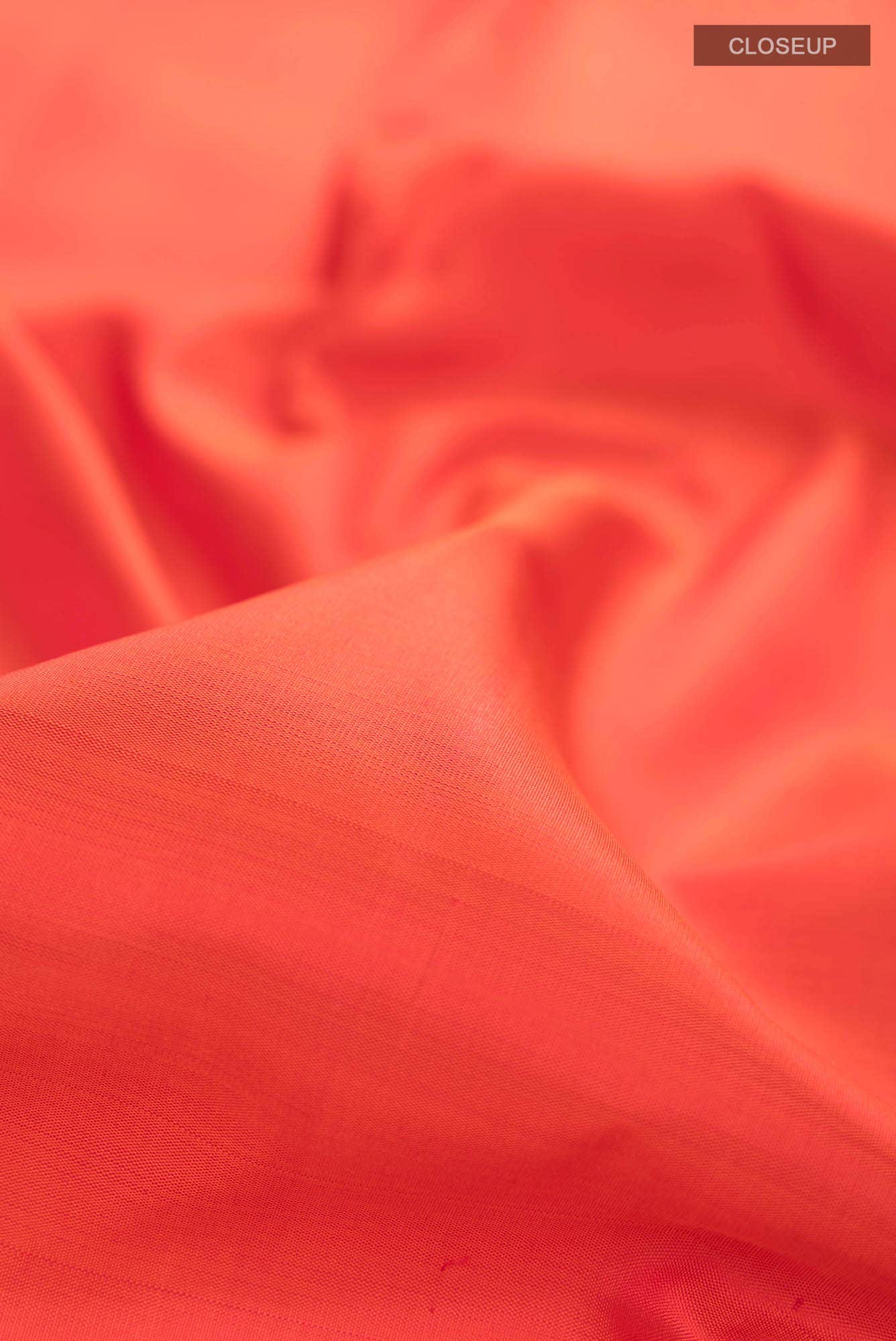 Brick Orange Kanjivaram Silk Saree - Image 3