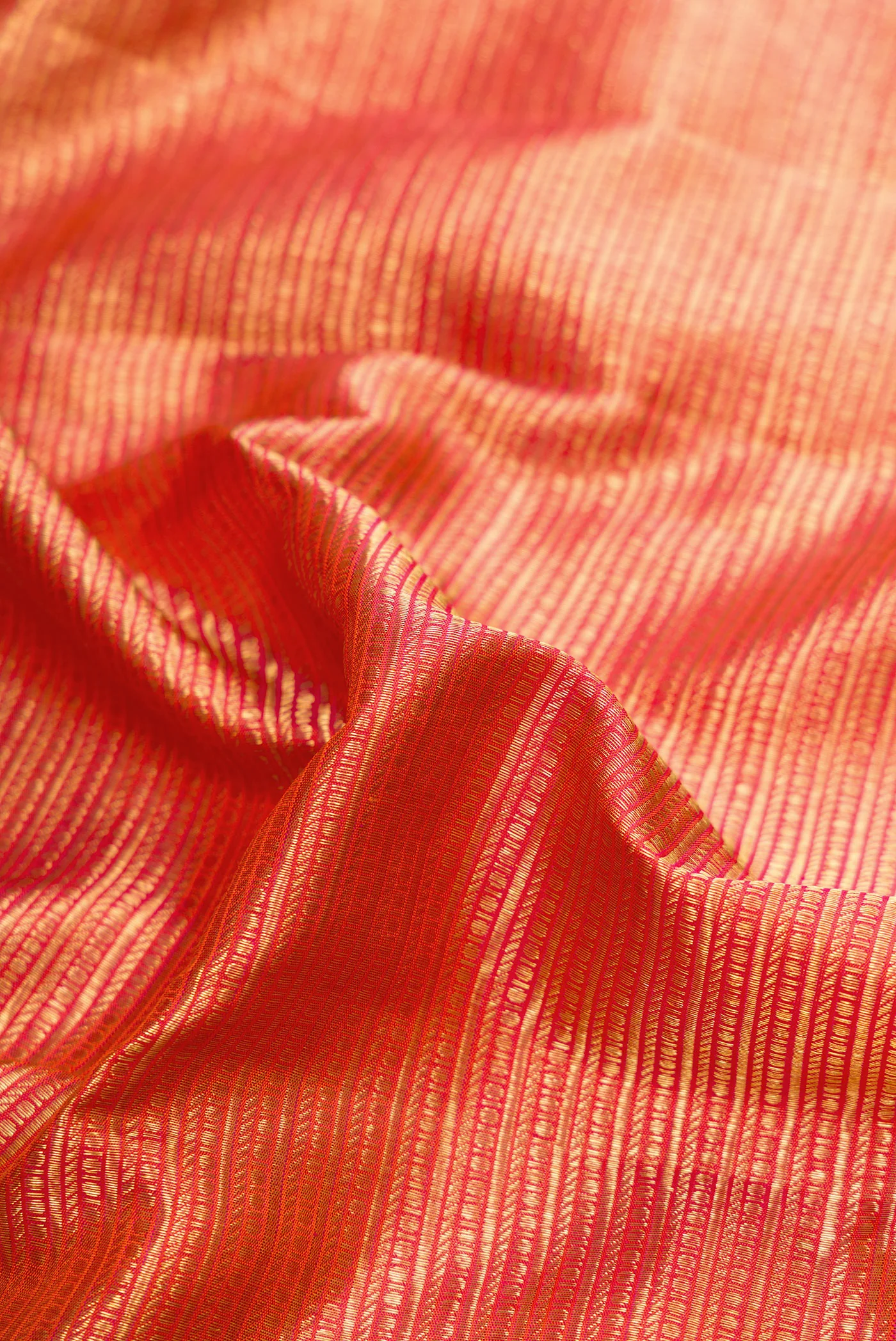 Brick Orange Kanchipuram Silk Saree - Image 2