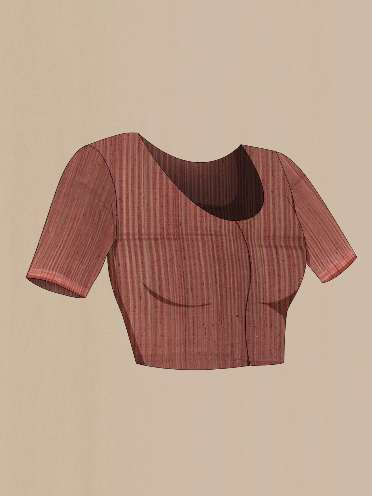 Brown Tussar Silk Saree - Image 2