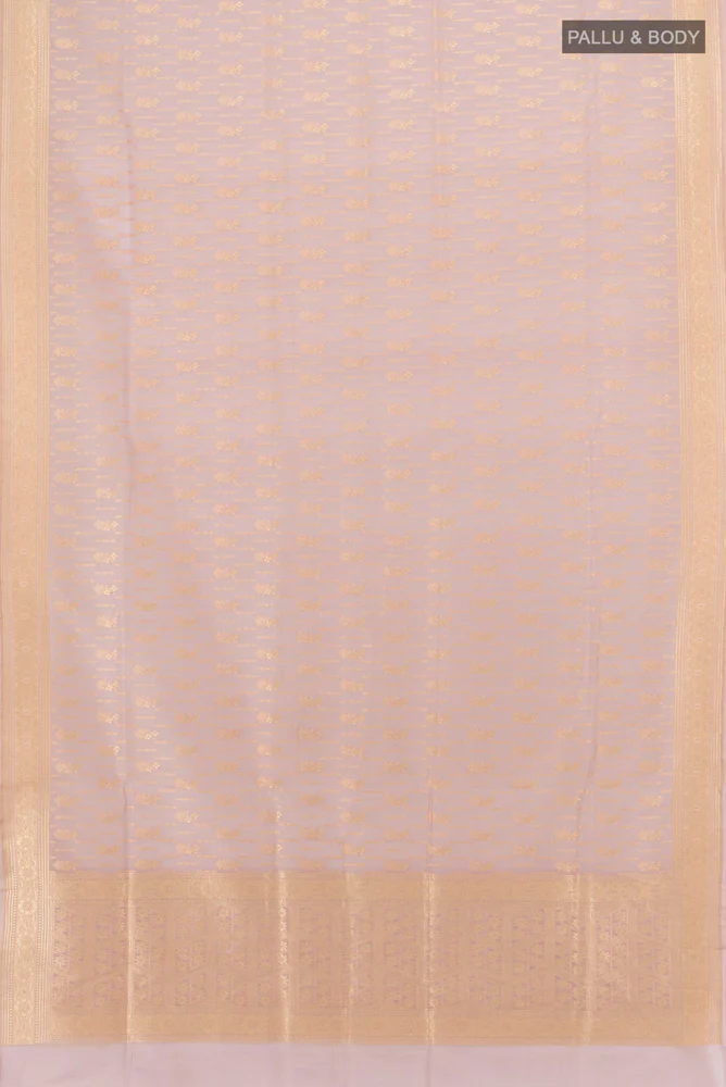 Rose pink Banarasi Silk Saree - Image 5
