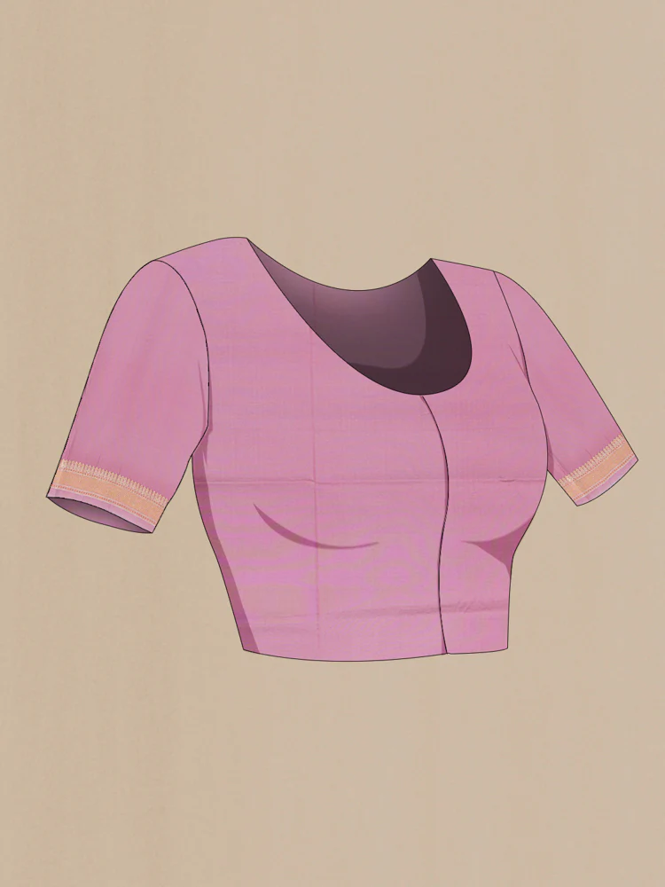 Mauve Banarasi Silk Saree - Image 4