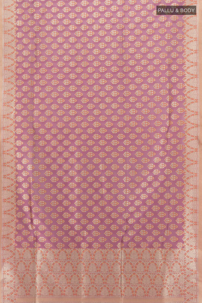 Mauve Banarasi Silk Saree - Image 5