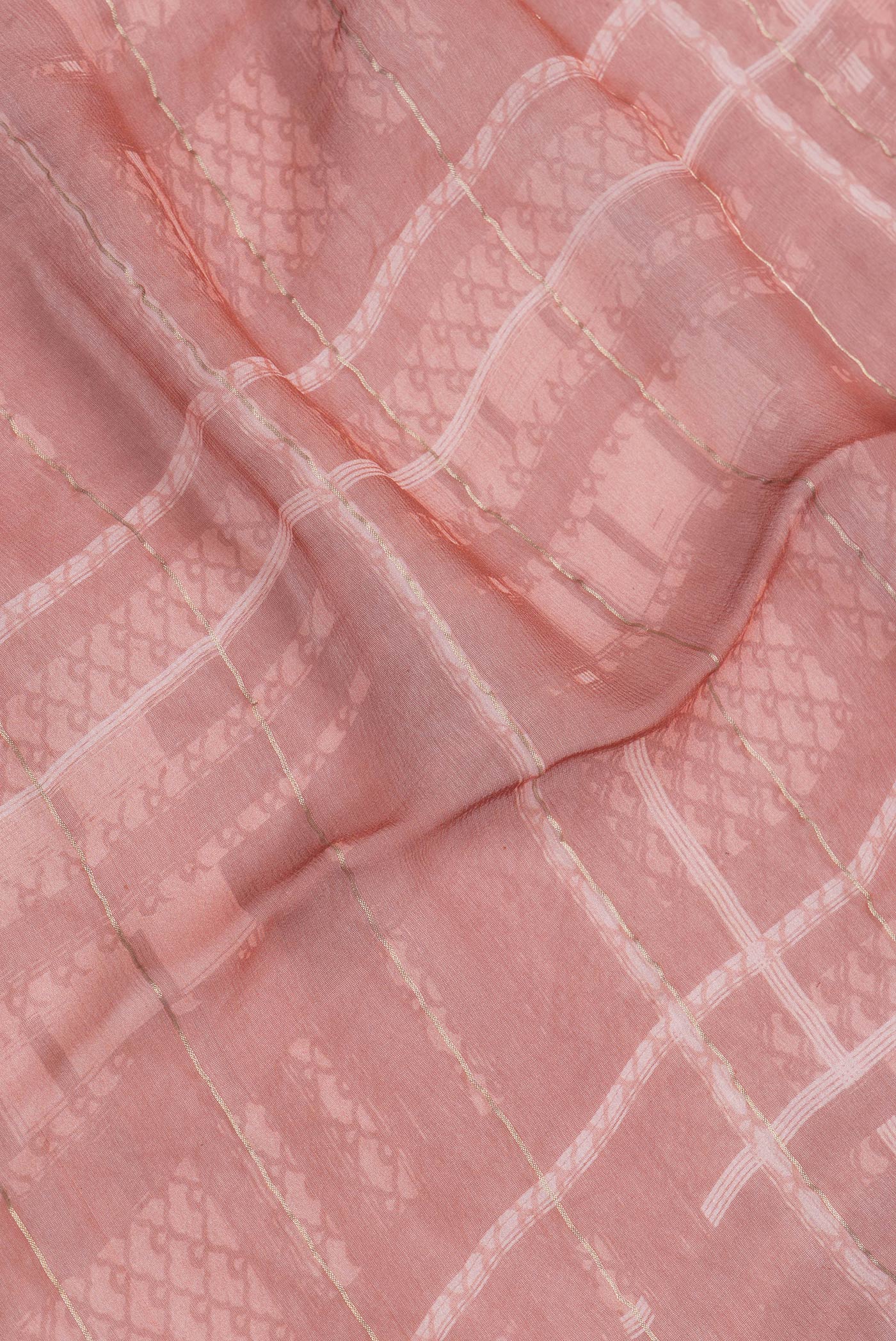 Bronze Mysore Georgette Saree - Image 2