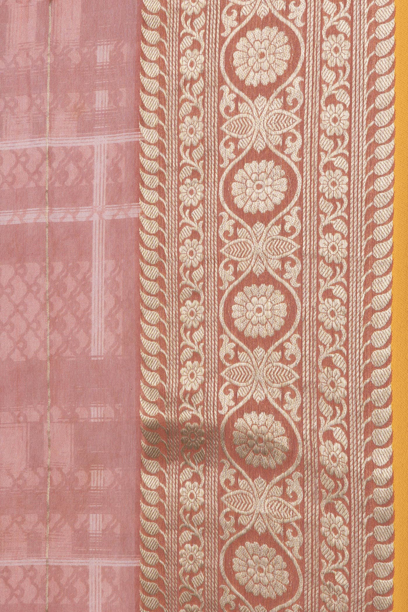 Bronze Mysore Georgette Saree - Image 3