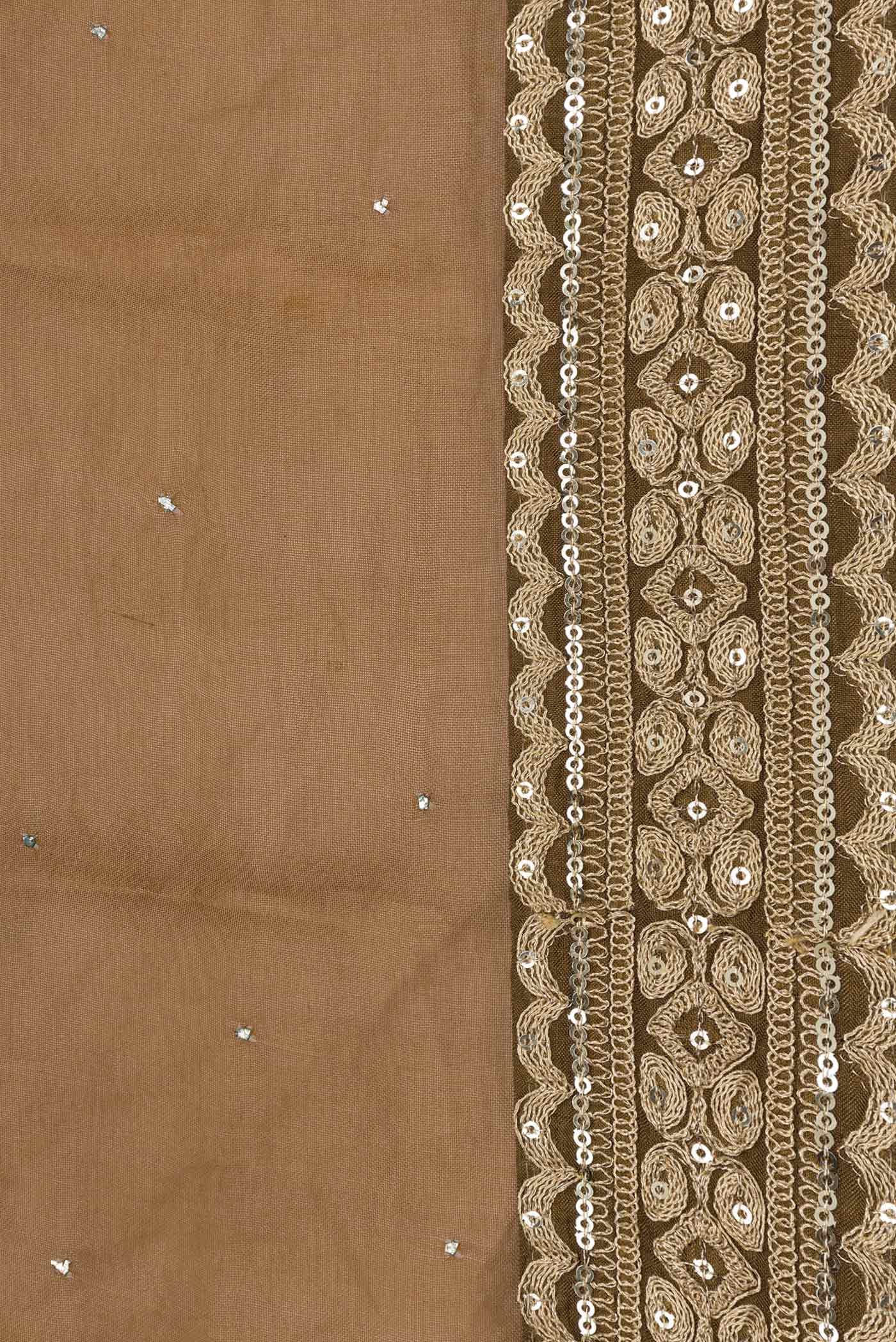 Brown Organza Silk Saree - Image 3