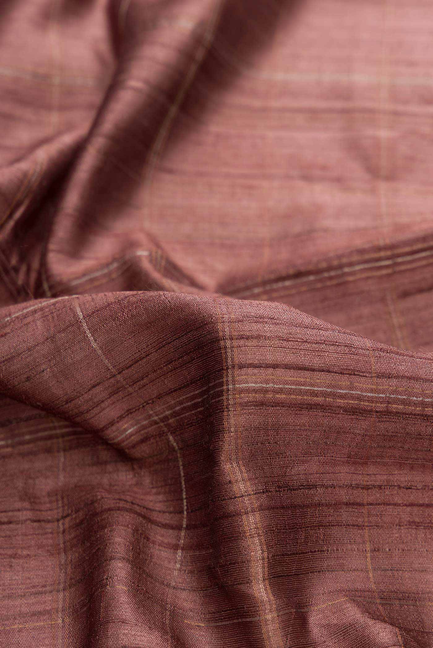 Bronze Dual Tone Tussar Silk Saree - Image 2