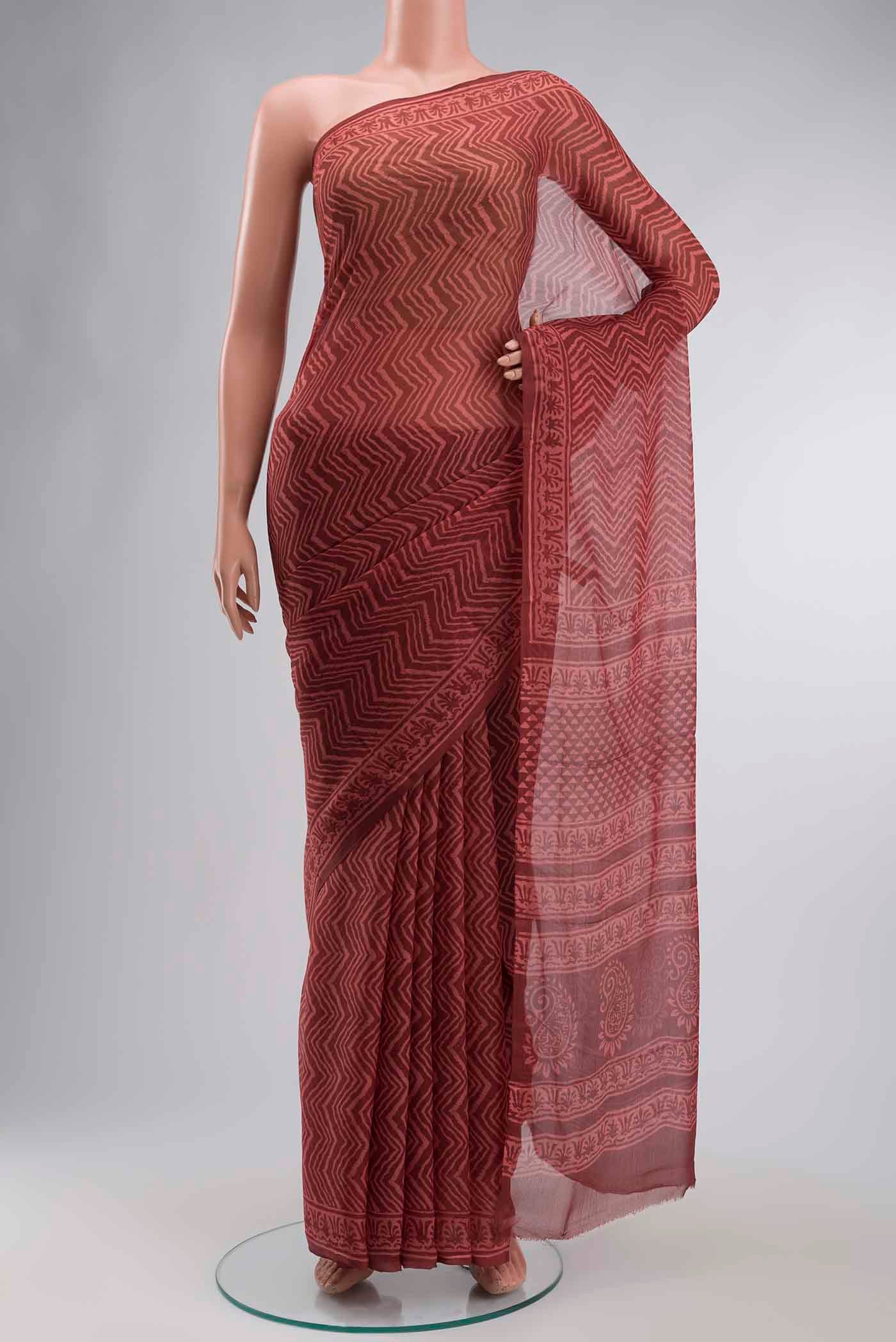 Bronze Mysore Chiffon Saree