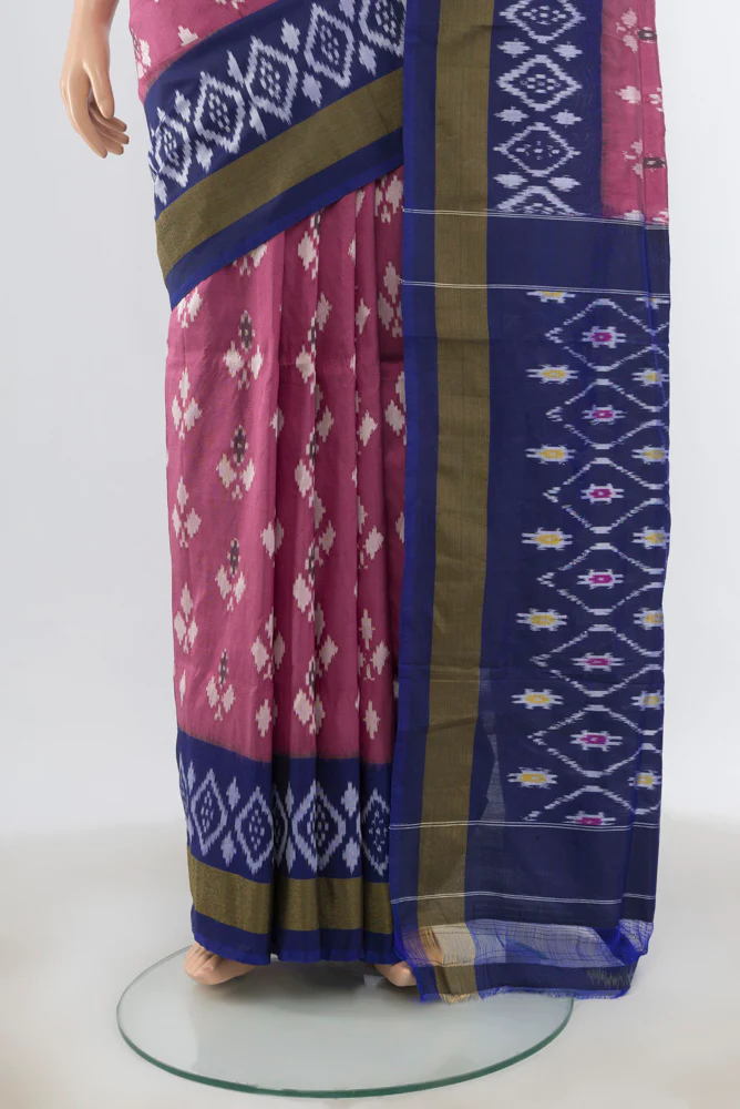 Purple Pochampally Silk Saree - Image 3
