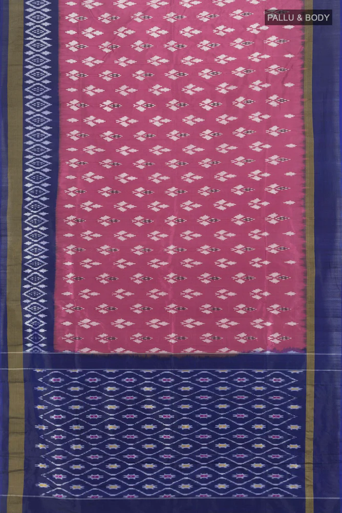 Purple Pochampally Silk Saree - Image 5