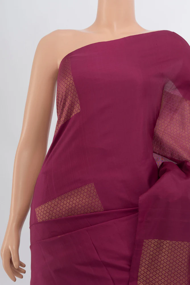 Magenta Soft Silk Saree - Image 2