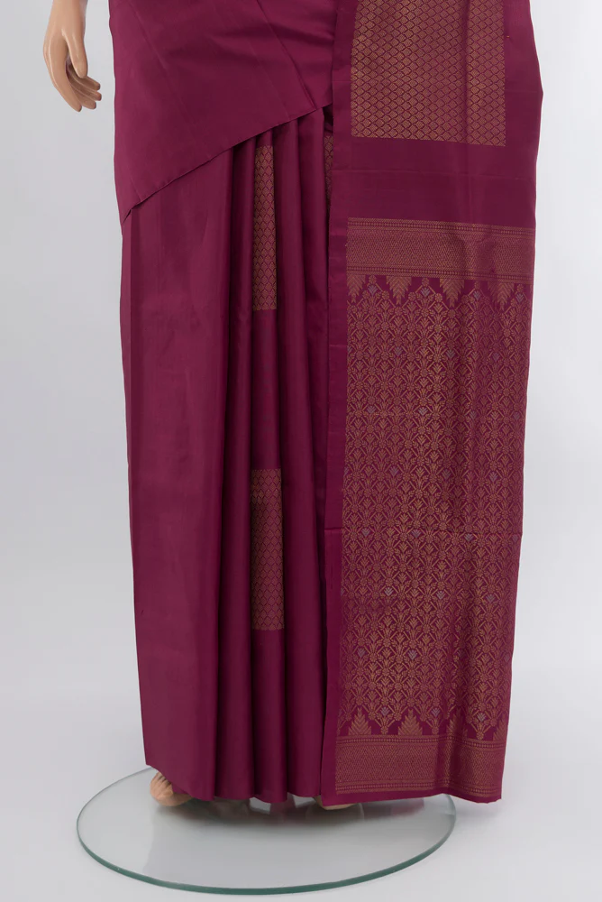 Magenta Soft Silk Saree - Image 3