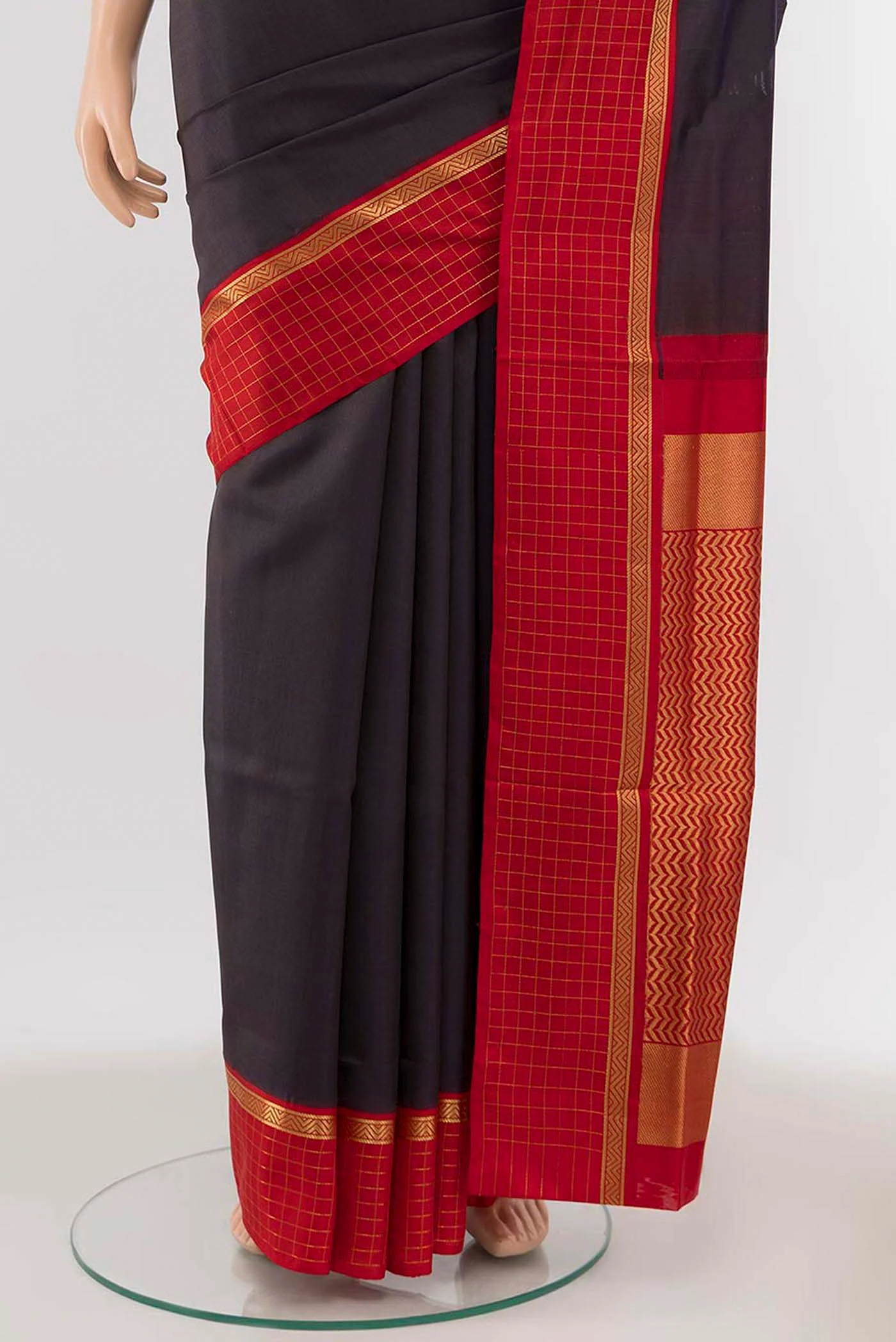 Black Kanjivaram Silk Saree - Image 3
