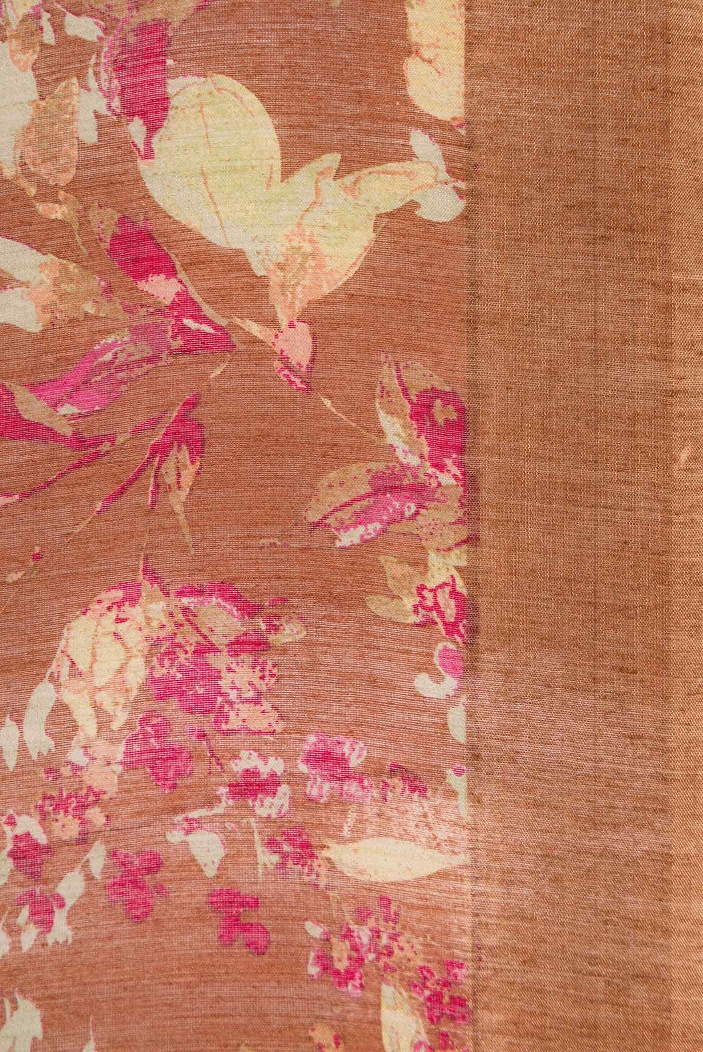 Bronze Tussar Silk Saree - Image 3