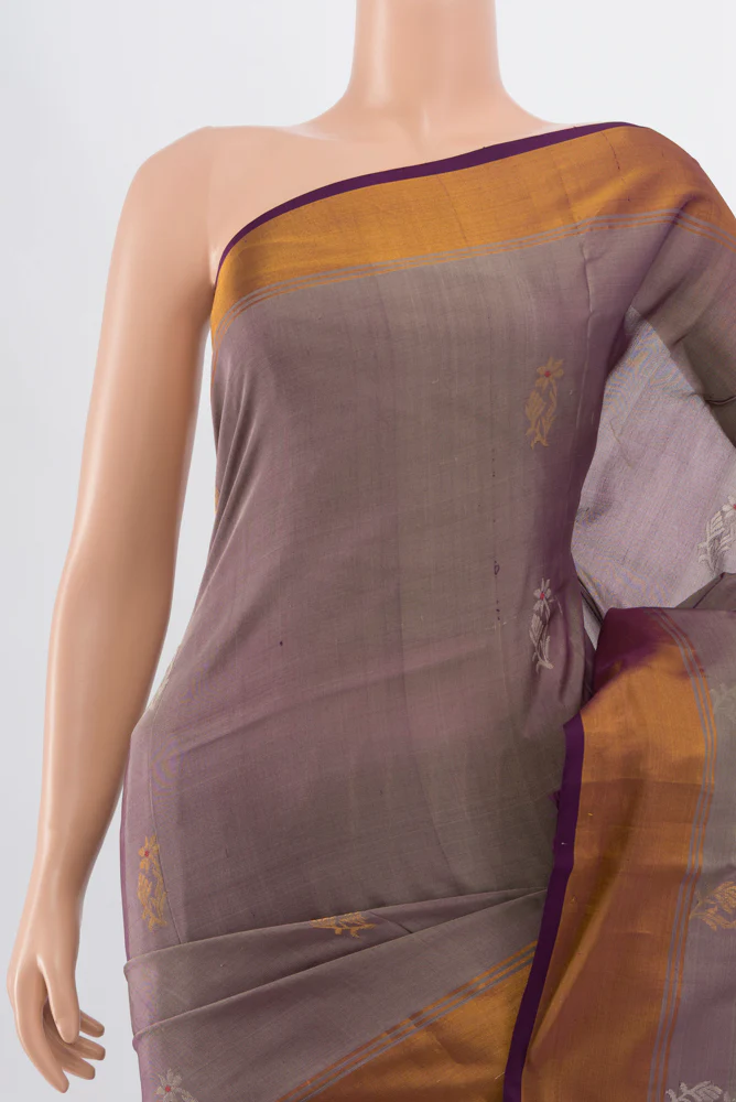 Lavender Uppada Silk Saree - Image 2