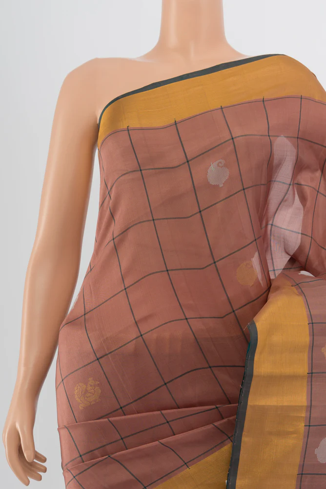 Mauve Uppada Silk Saree - Image 2