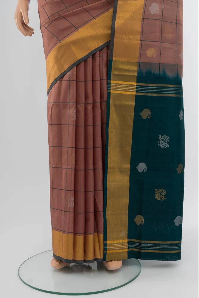 Mauve Uppada Silk Saree - Image 3