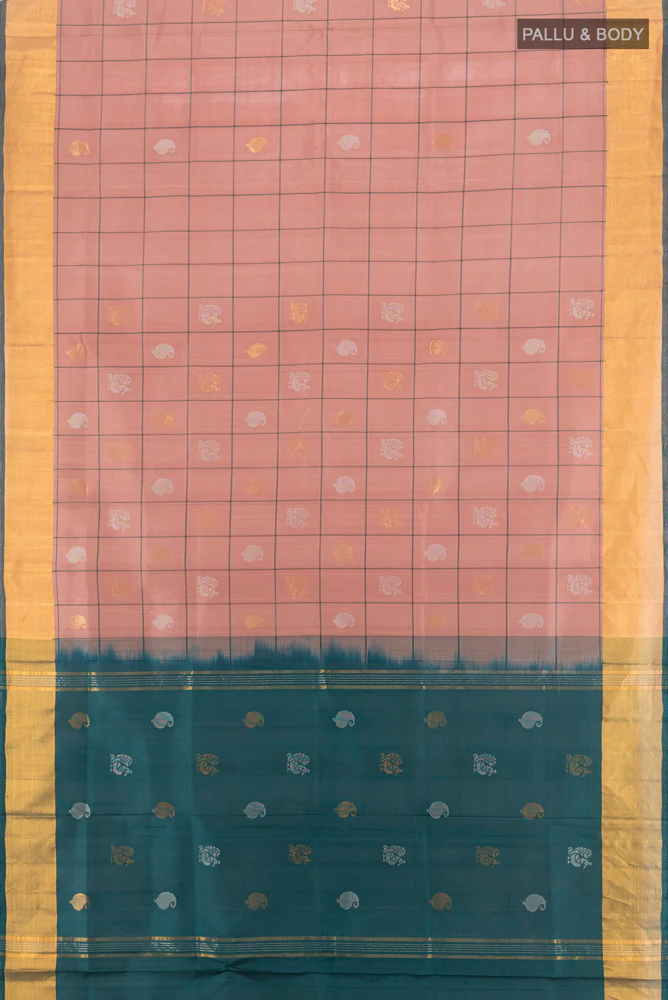 Mauve Uppada Silk Saree - Image 5