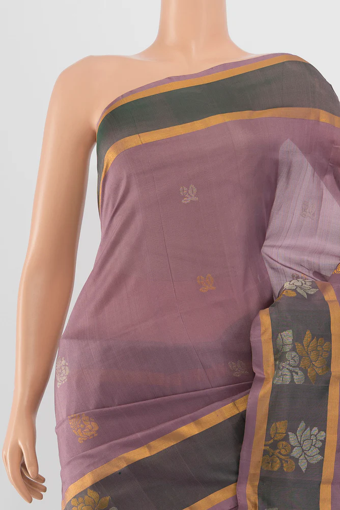 Lavender Uppada Silk Saree - Image 2