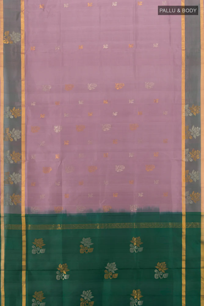 Lavender Uppada Silk Saree - Image 5