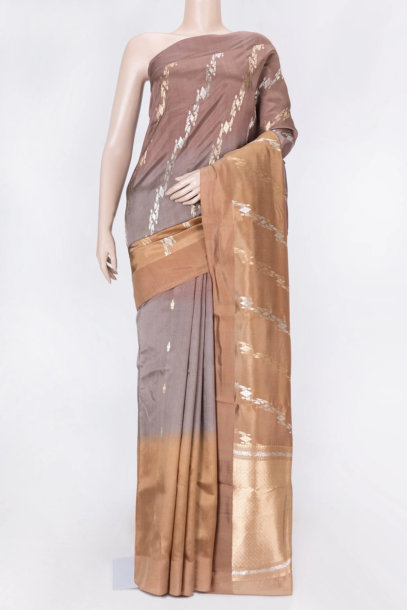 Multi Color Banarasi Raw Silk Saree