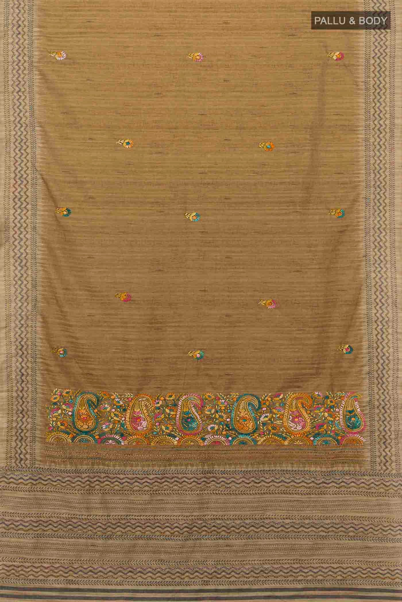 Brown Art Silk Saree - Image 5