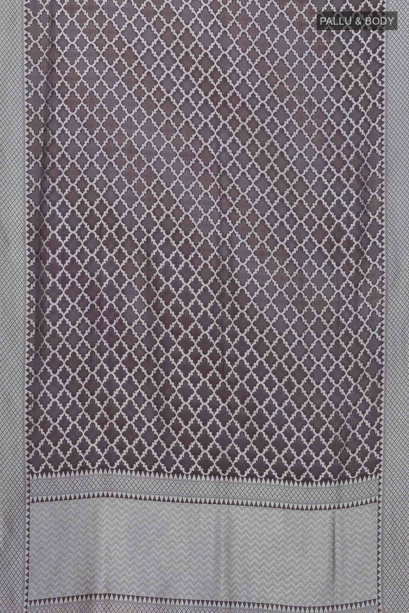 Brown Banarasi Georgette Saree - Image 6
