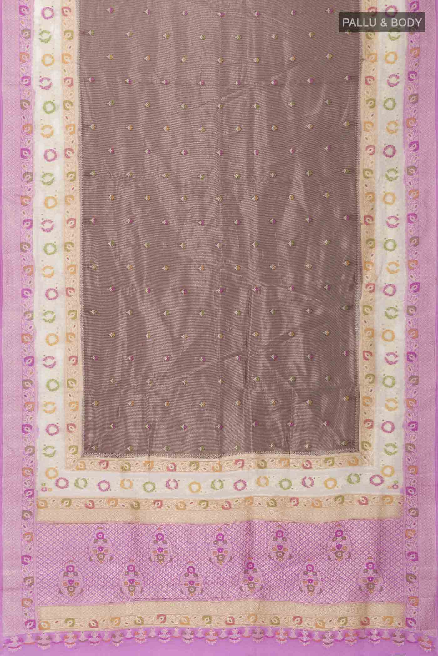 Brown Banarasi Silk Saree - Image 5