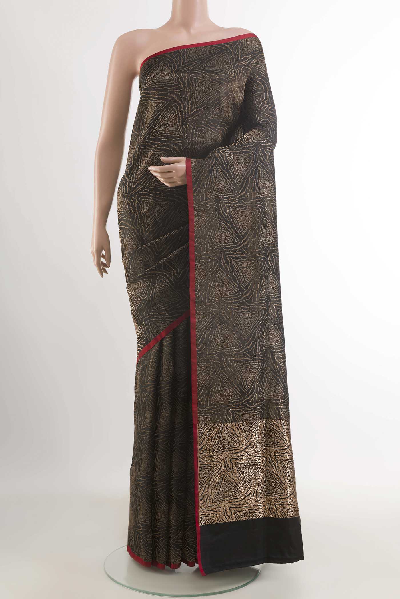 Black Banarasi Silk Saree